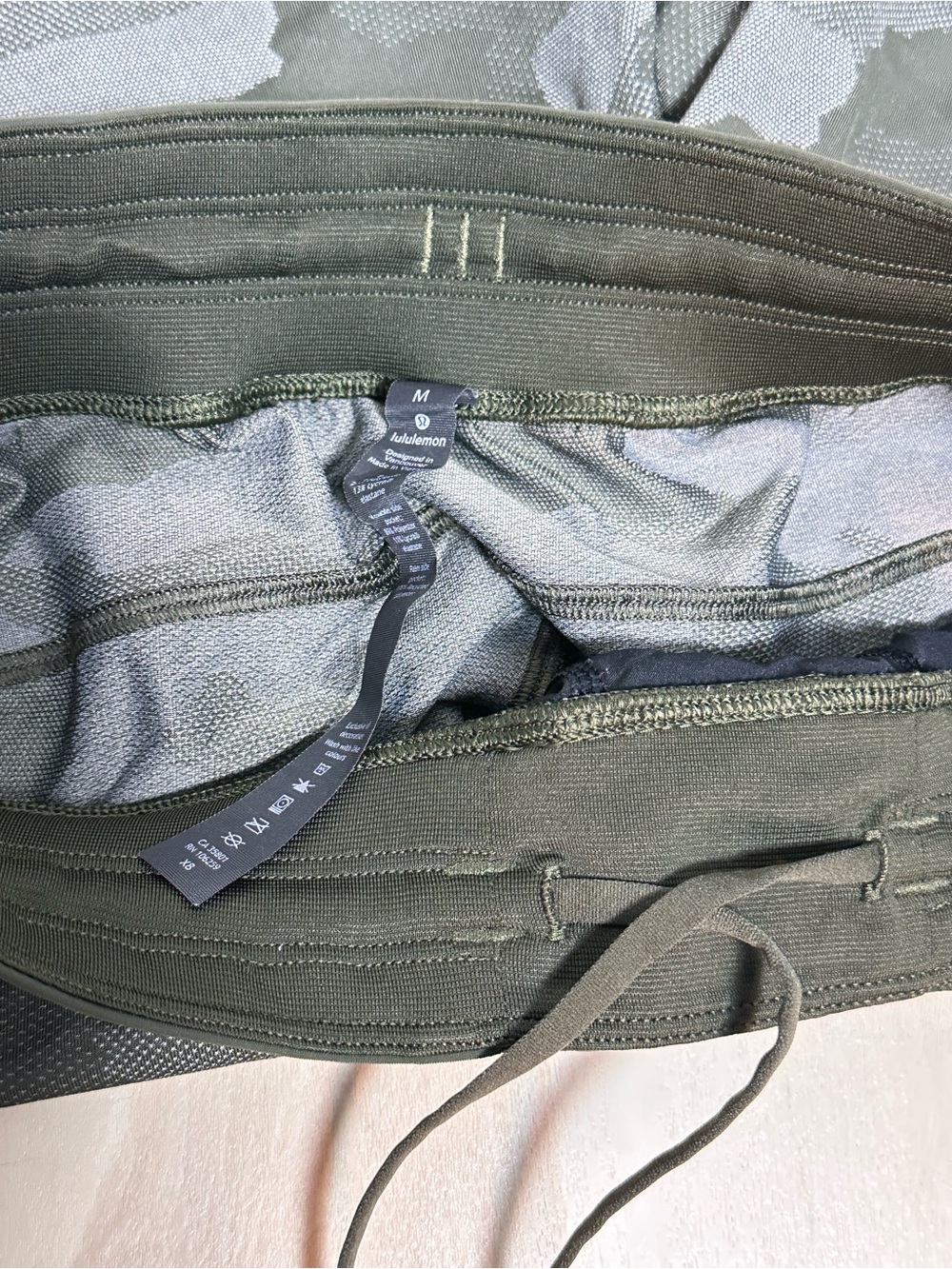 Lululemon T.H.E. Short 7" Mesh Linerless M Variegated Mesh Camo Max Dark Olive - Picture 12 of 15